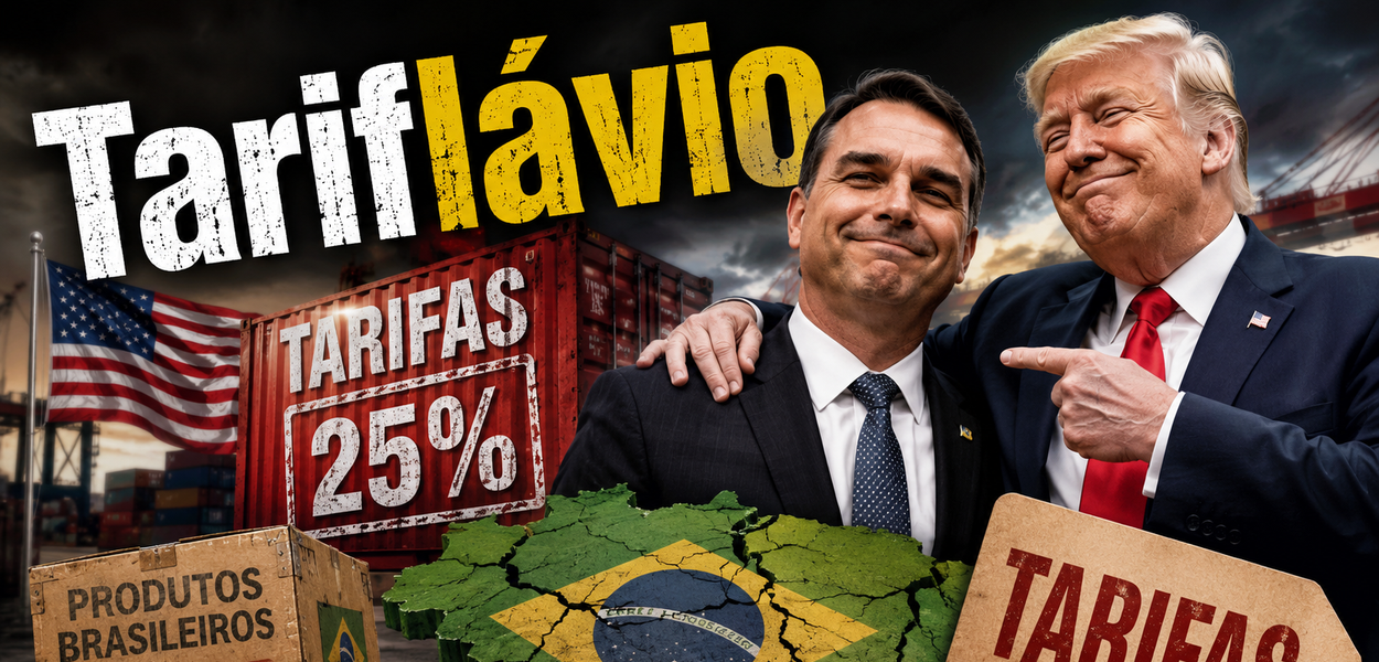 “Tariflávio”: tarifa de Trump contra o Brasil, apoiada pelos Bolsonaro, ganha apelido nas redes
