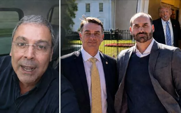 Lindbergh Farias, Flávio Bolsonaro, Eduardo Bolsonaro e Donald Trump