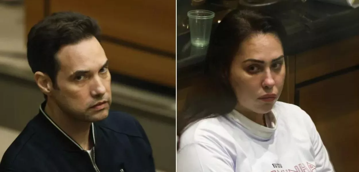 23.mar.2026 - Dr. Jairinho e Monique Medeiros, durante sessão no Tribunal de Justiça do Rio de Janeiro