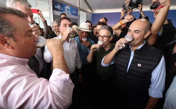 Flávio Bolsonaro, Romeu Zema e Matheus Simões