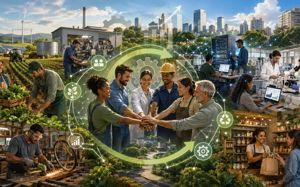 Representação de modelo produtivo integrado, com inovação, sustentabilidade e desenvolvimento social