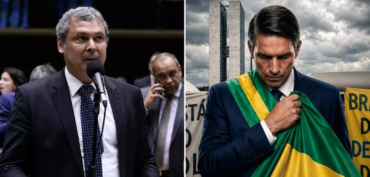 Lindbergh Farias e Jim Caviezel, ator que interpreta Jair Bolsonaro no filme Dark Horse