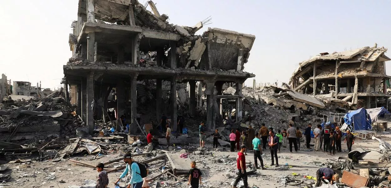 Ataque israelense no campo de refugiados de Jabalia, no norte da Faixa de Gaza - 19 de maio de 2026