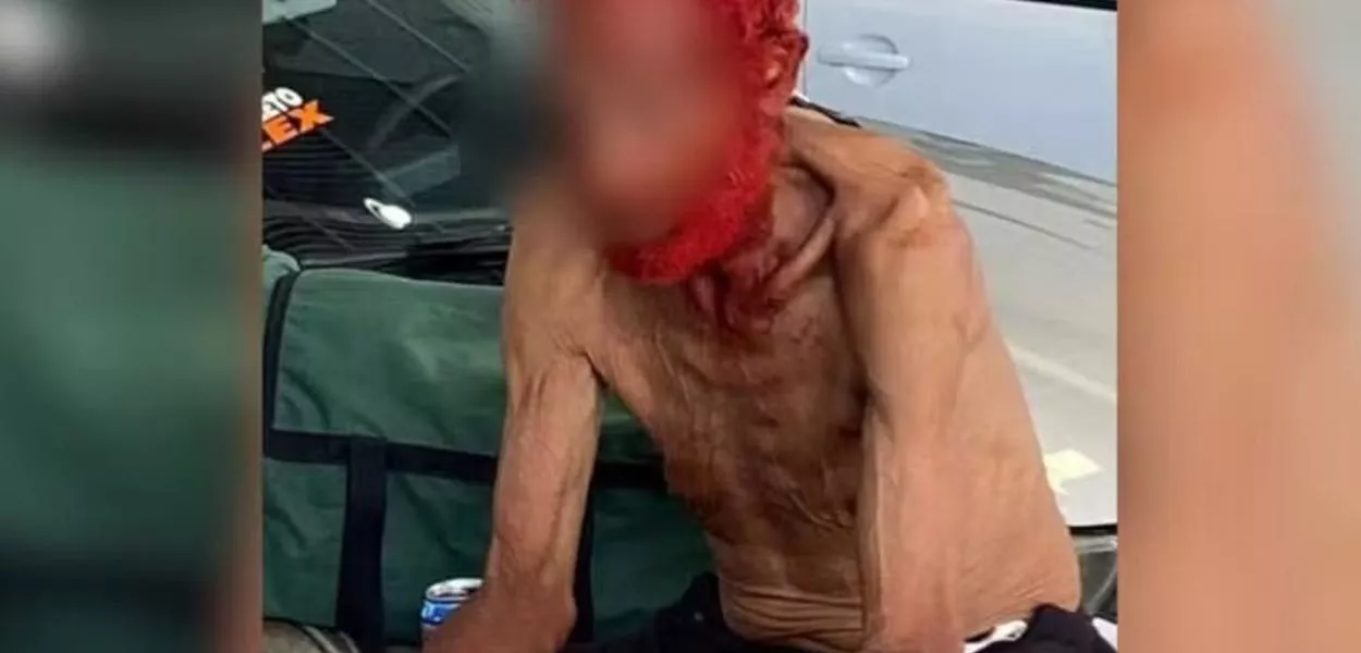 Idoso em situação de rua tem cabelos e barba tingidos de vermelho por empresário em troca de doações em Rio Preto (SP) 
