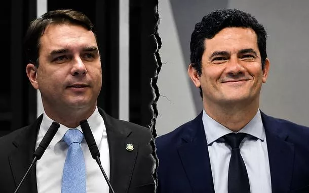 Flávio Bolsonaro e Sergio Moro