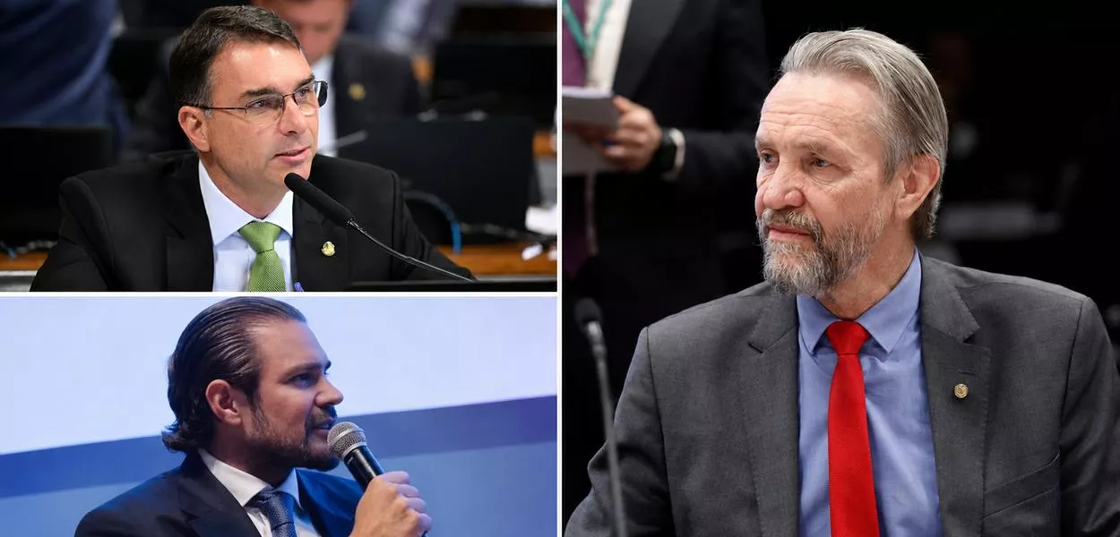 Flávio Bolsonaro, Daniel Vorcaro e Pedro Uczai
