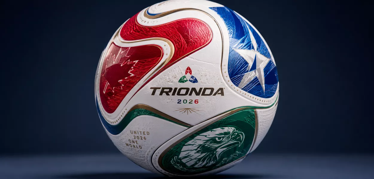 Representação da bola da Copa do Mundo de 2026, a Trionda