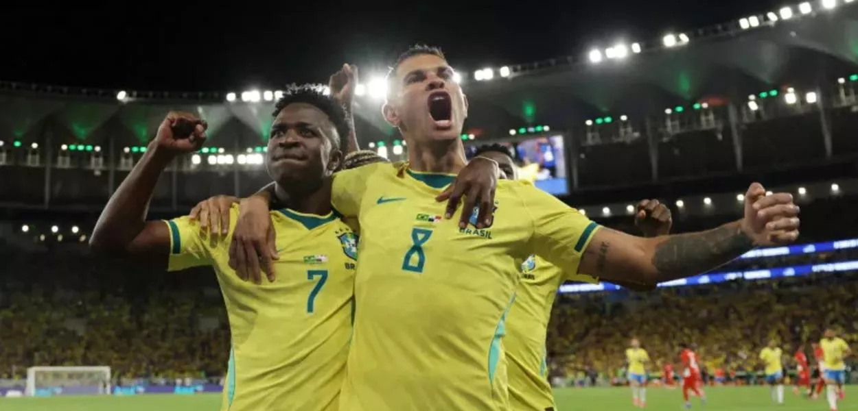 Vinicius Junior e Bruno Guimarães
