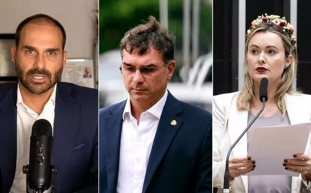 Eduardo Bolsonaro apoia Júlia Zanatta para vice na chapa de Flávio Bolsonaro