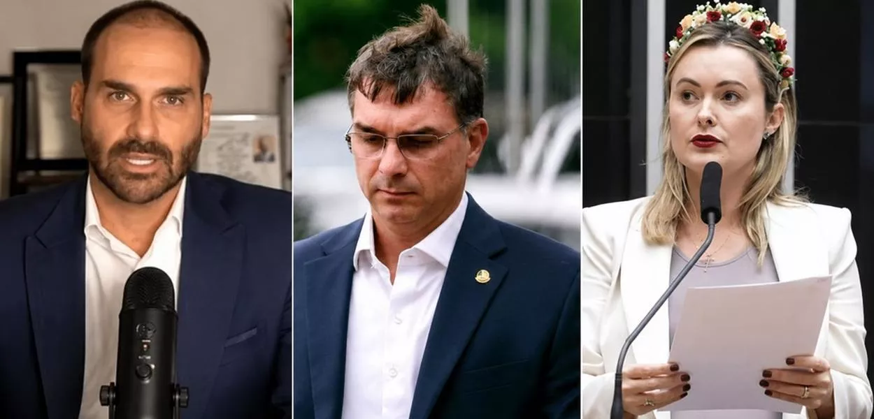 Eduardo Bolsonaro apoia Júlia Zanatta para vice na chapa de Flávio Bolsonaro