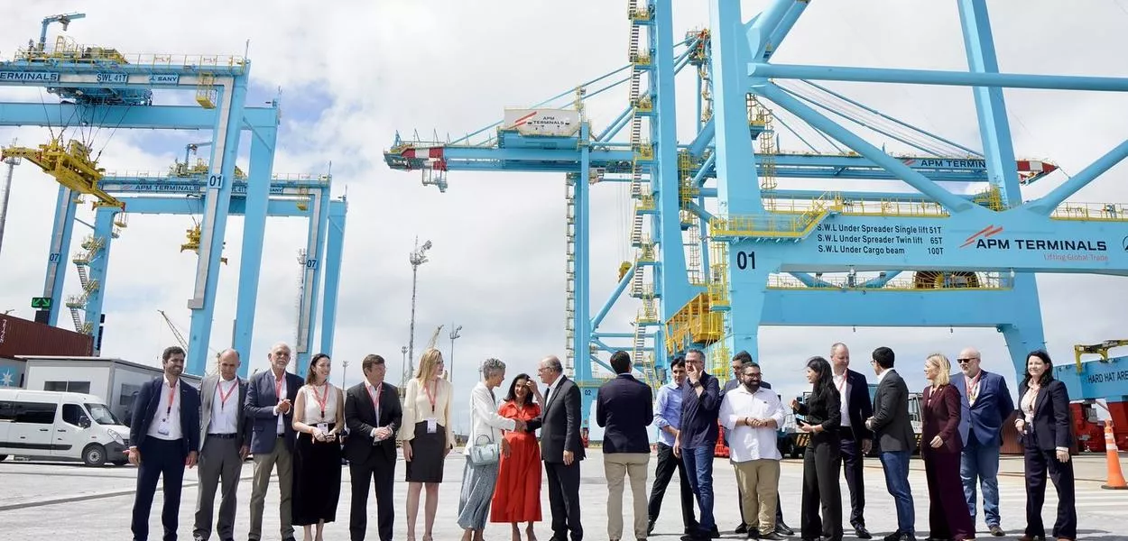 Vice Presidente da República Geraldo Alckmin durante  entrega l do 1º Terminal 100% Elétrico da América Latina da APM Terminals, em Suape (PE)