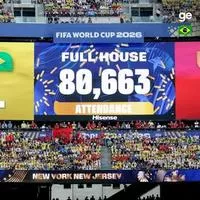 Estreia do Brasil na Copa do Mundo reúne mais de 80 mil torcedores nas arquibancadas