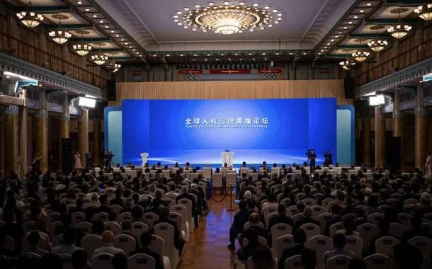 Cerimônia de abertura do Fórum de 2026 sobre Governança Global de Direitos Humanos em Beijing, capital da China