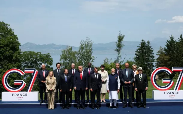 Foto da cúpula do G7 em Evian