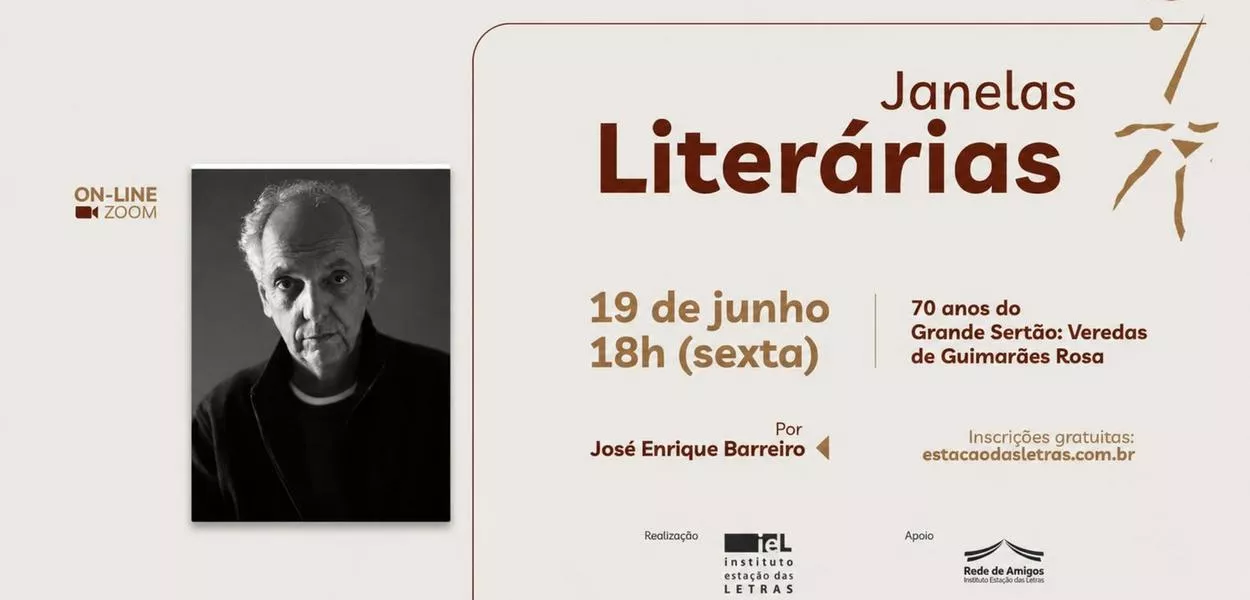 Os 70 anos de “Grande Sertão: Veredas” e a dimensão metafísica da literatura brasileira serão tema do próximo Janelas Literárias, do Instituto Estação das Letras