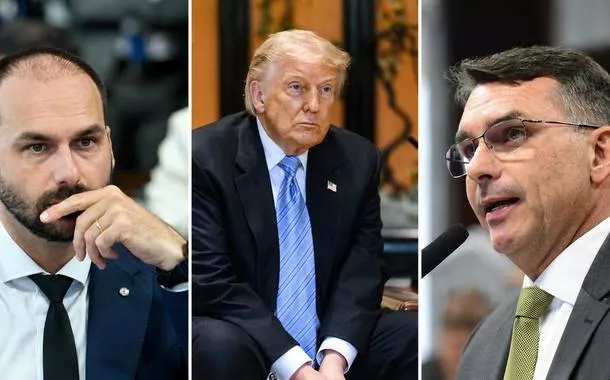 Eduardo Bolsonaro - Donald Trump - Flávio Bolsonaro