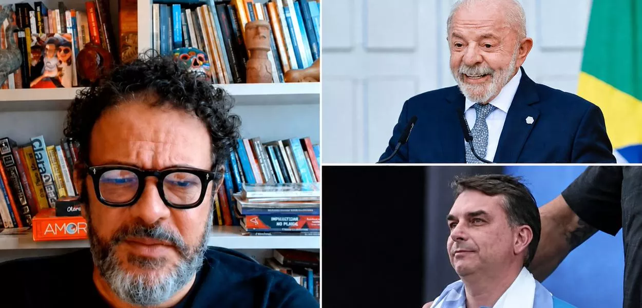 Paulo Gracino, Lula e Flávio Bolsonaro 