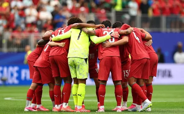Jpgadores da seleção de Portugal se reúnem antes de partida contra a República Democrática do Congo pela Copa do Mundo de 2026 em Houston - 17 de junho de 2026 