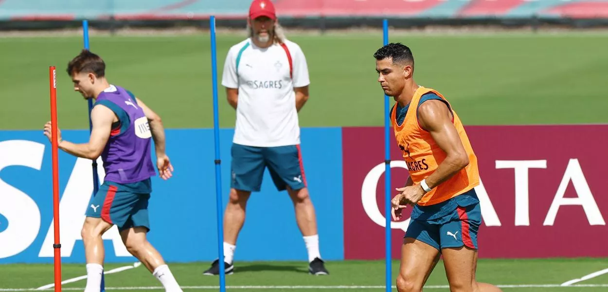 Cristiano Ronaldo durante treinamento da seleção de Portugal em Palm Beach Gardens, nos Estados Unidos - 19 de junho de 2026