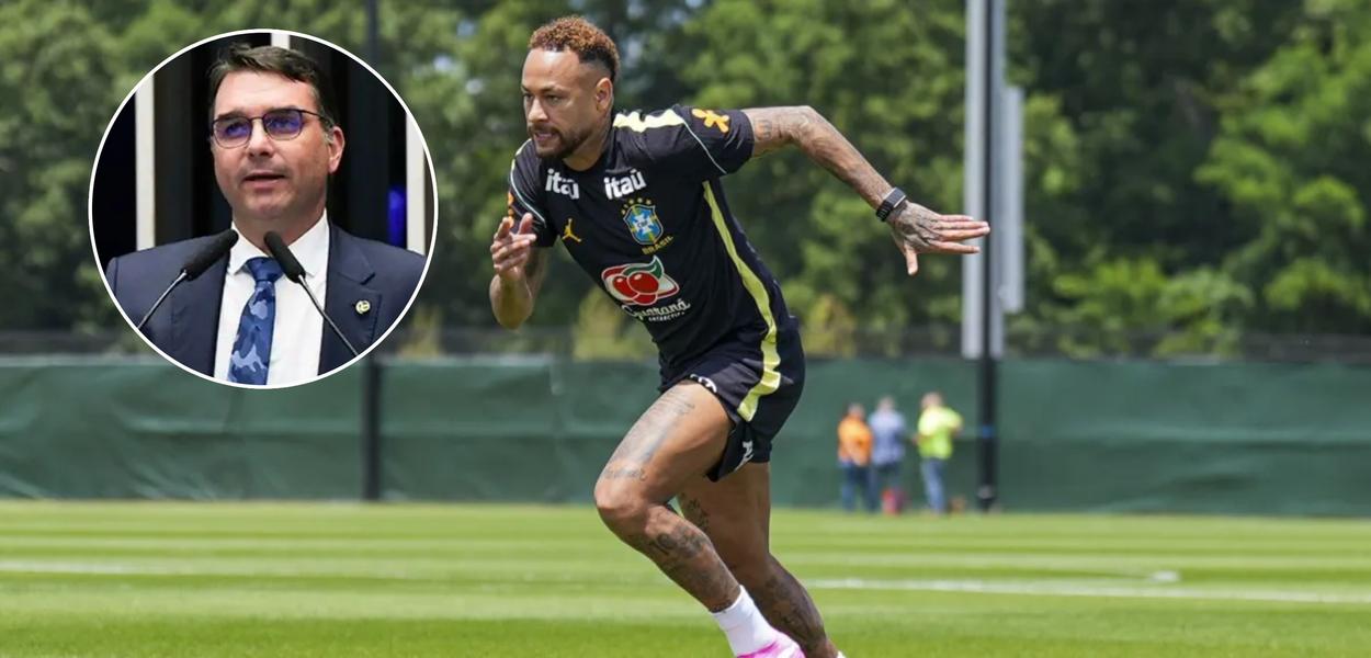 Flávio Bolsonaro defende Neymar após piada de Lula: "é craque"