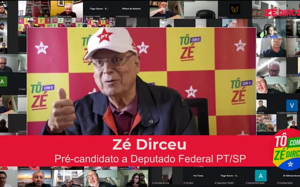 José Dirceu lança pré-campanha para deputado federal em plenária virtual