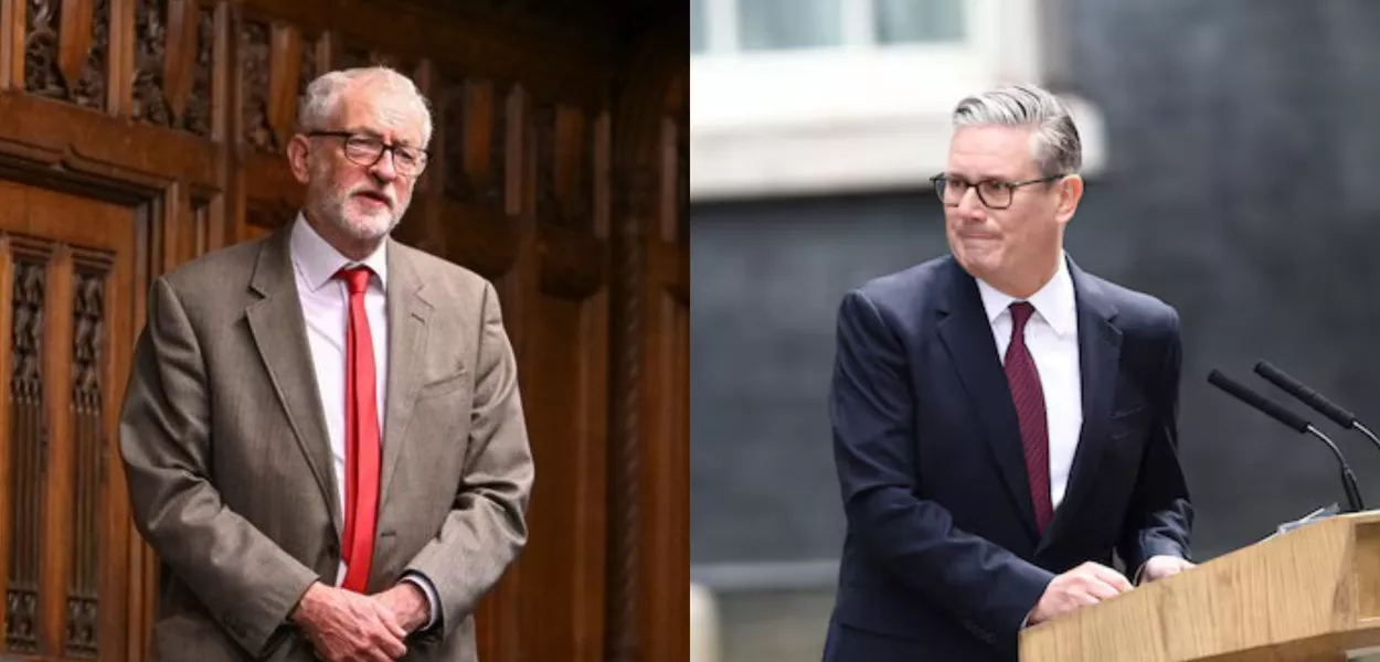 Jeremy Corbyn e Keir Starmer