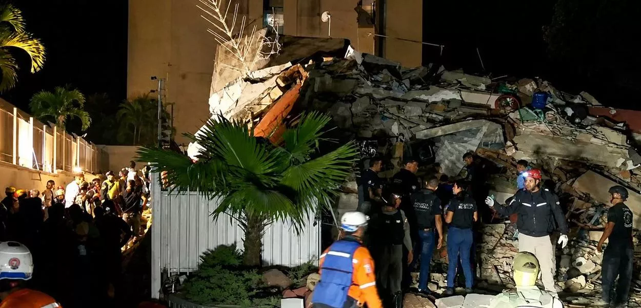 Área atingida por terremoto na Venezuela