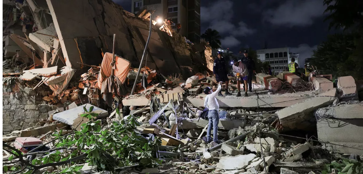 Cena do terremoto na Venezuela
