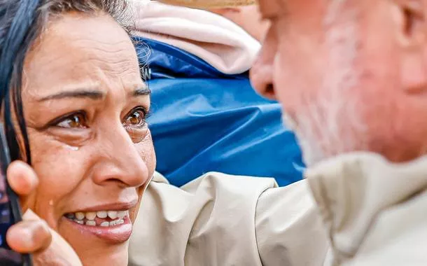 O presidente Luiz Inácio Lula da Silva durante chegada a Ponta Porã (MS)