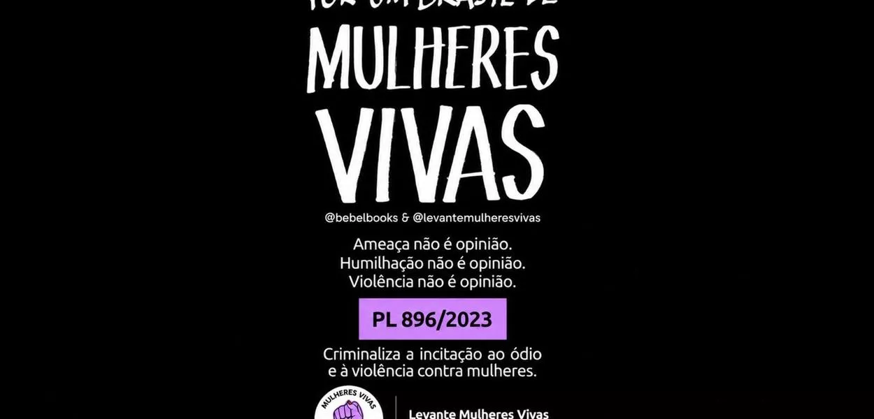 Levante Mulheres Vivas convoca mobilização pela aprovação do PL que criminaliza a misoginia