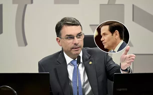 Flávio Bolsonaro e Marco Rubio