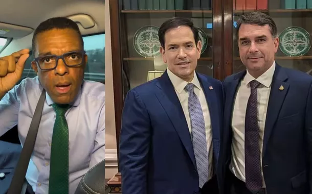 Otoni de Paula, Marco Rubio e Flávio Bolsonaro