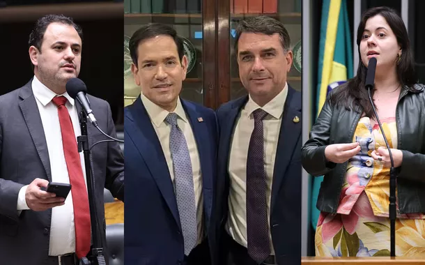 Glauber Braga, Marco Rubio, Flávio Bolsonaro e Sâmia Bomfim