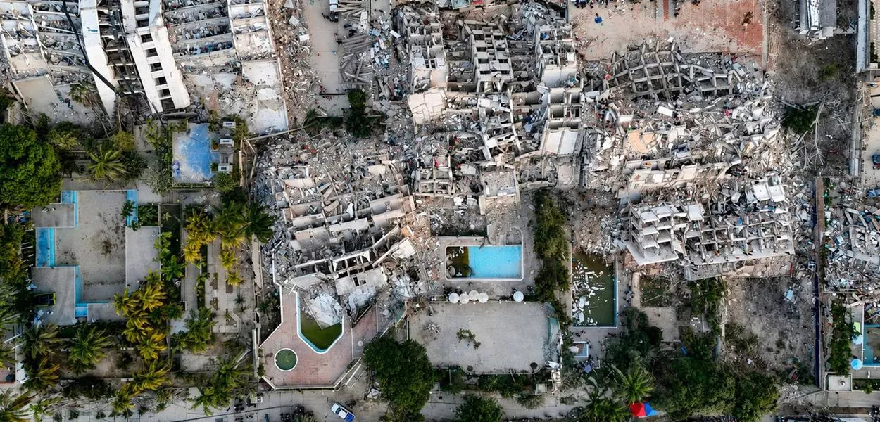 Edifícios destruídos na Venezuela